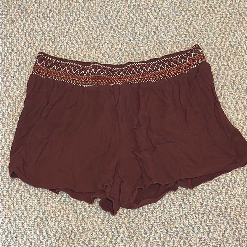 Mossimo Supply co Red Embroidered Shorts